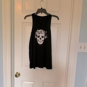 Betsy Johnson sugar skull tank top